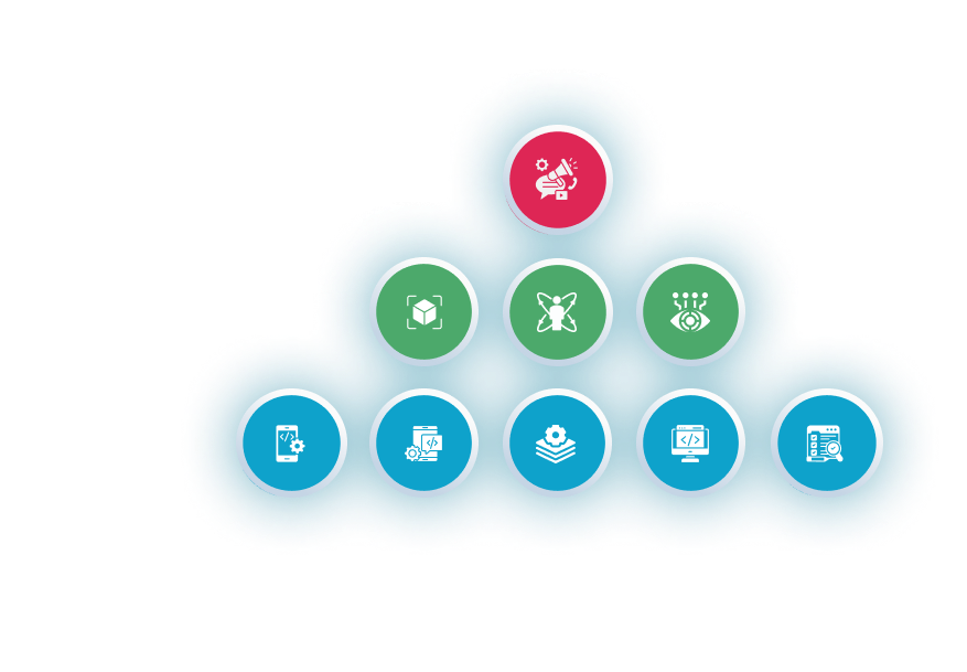 Graphical representation showing tools and icons